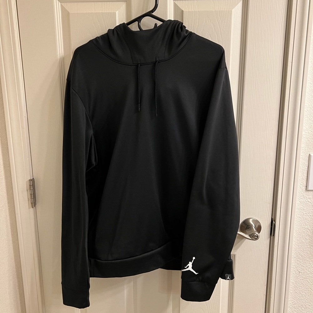 Black Therma-Fit Jordan Hoodie with Neck Guard